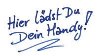 Hier lädst Du Dein Handy! Aufgeräumter Ladeplatz